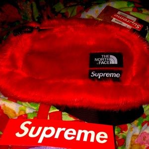 Authentic Supreme Red faux fanny pack